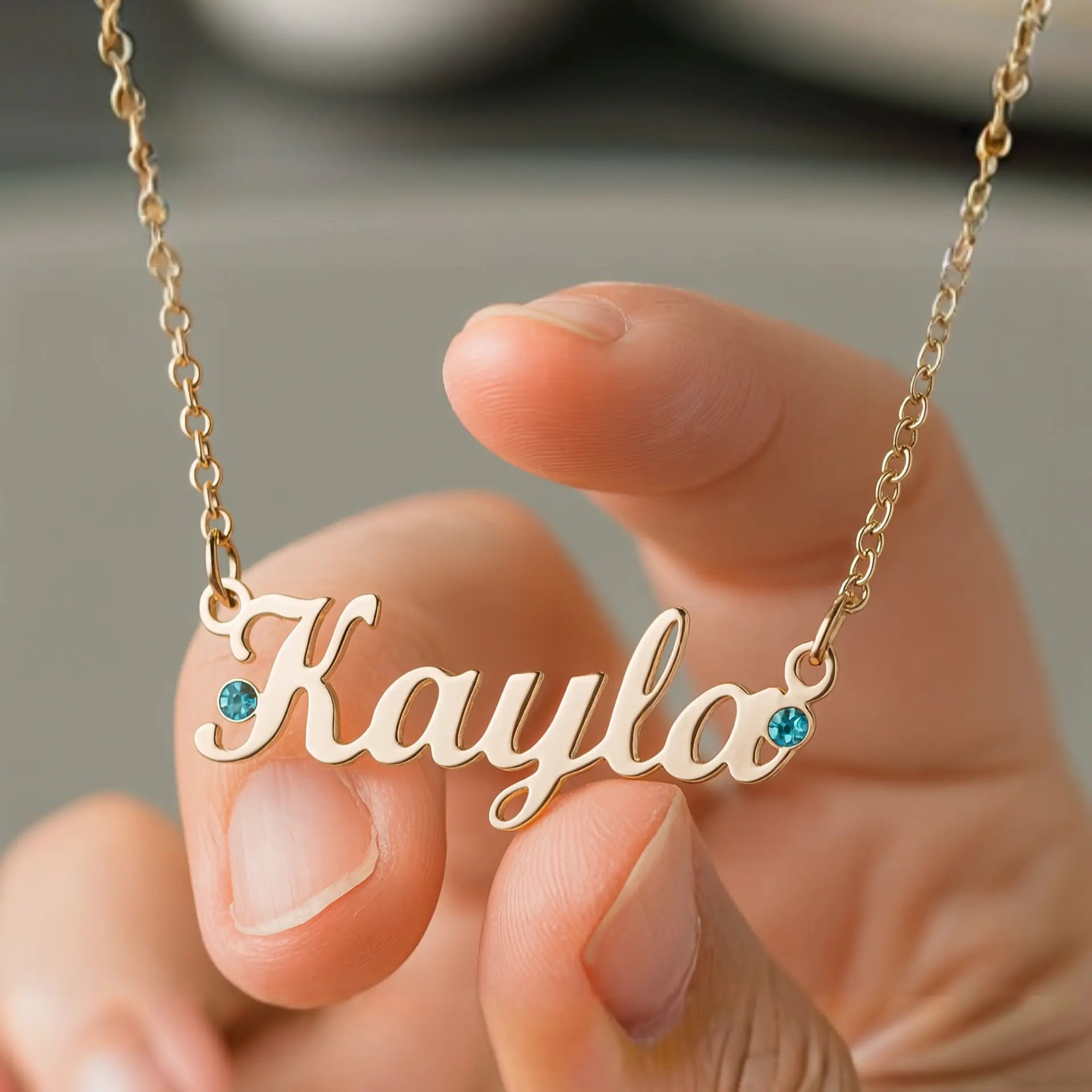 Name Necklace (Birthstones & Ornaments Optional)