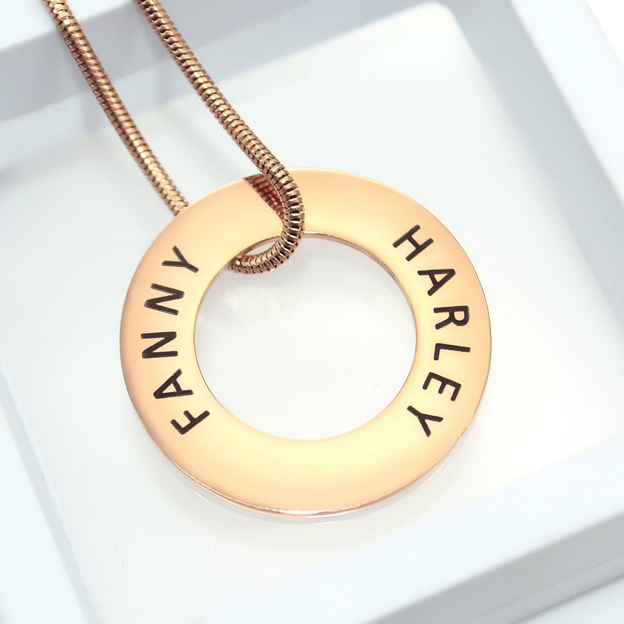 Always Forever Washer Necklace - Memorial & Cremation Jewellery by Belle Fever