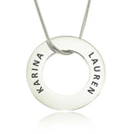 Always Forever Washer Necklace - Memorial & Cremation Jewellery by Belle Fever