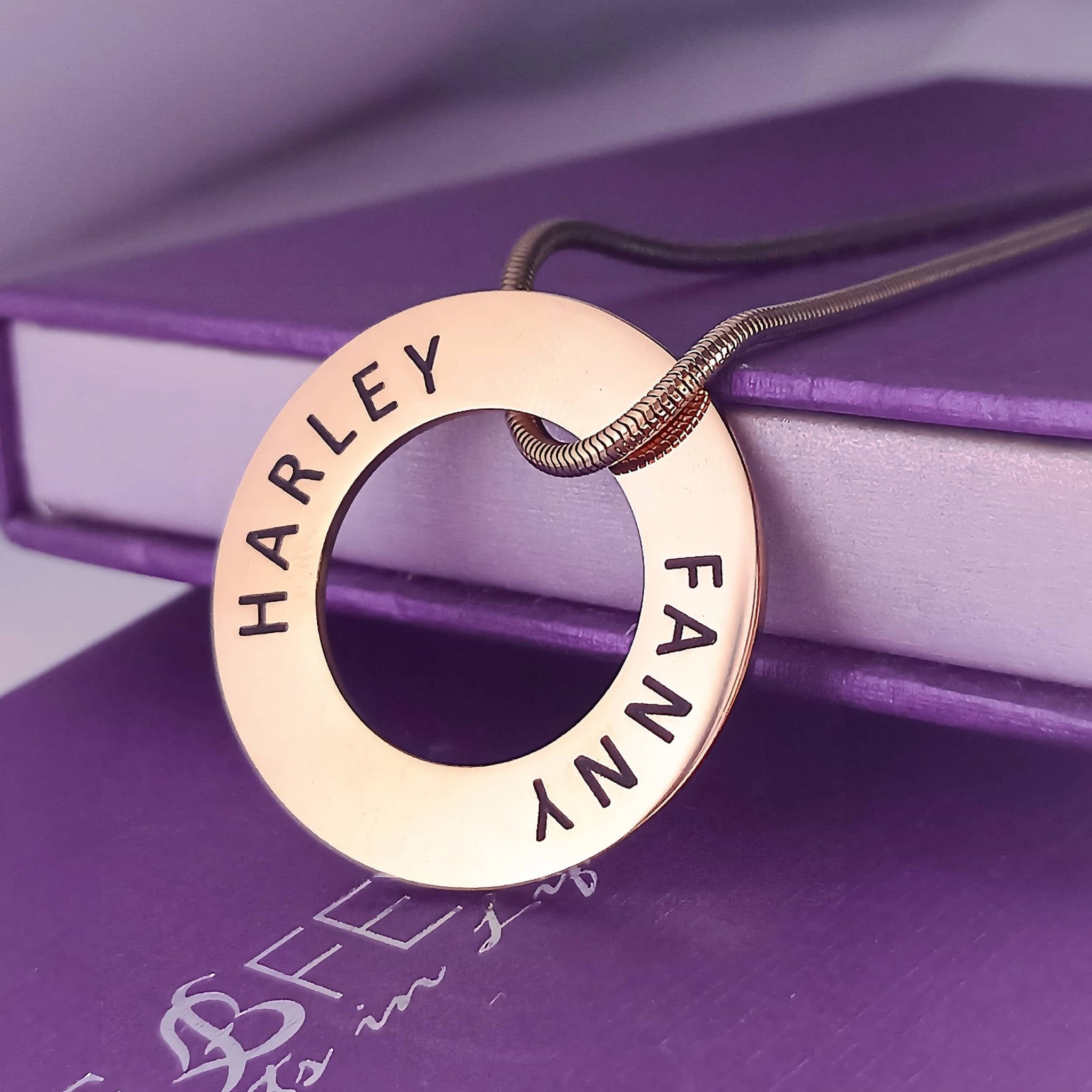 Always Forever Washer Necklace - Memorial & Cremation Jewellery by Belle Fever