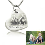 Bottom of My Heart Photo Necklace - Photo Jewellery by Belle Fever