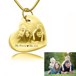 Bottom of My Heart Photo Necklace - Photo Jewellery by Belle Fever