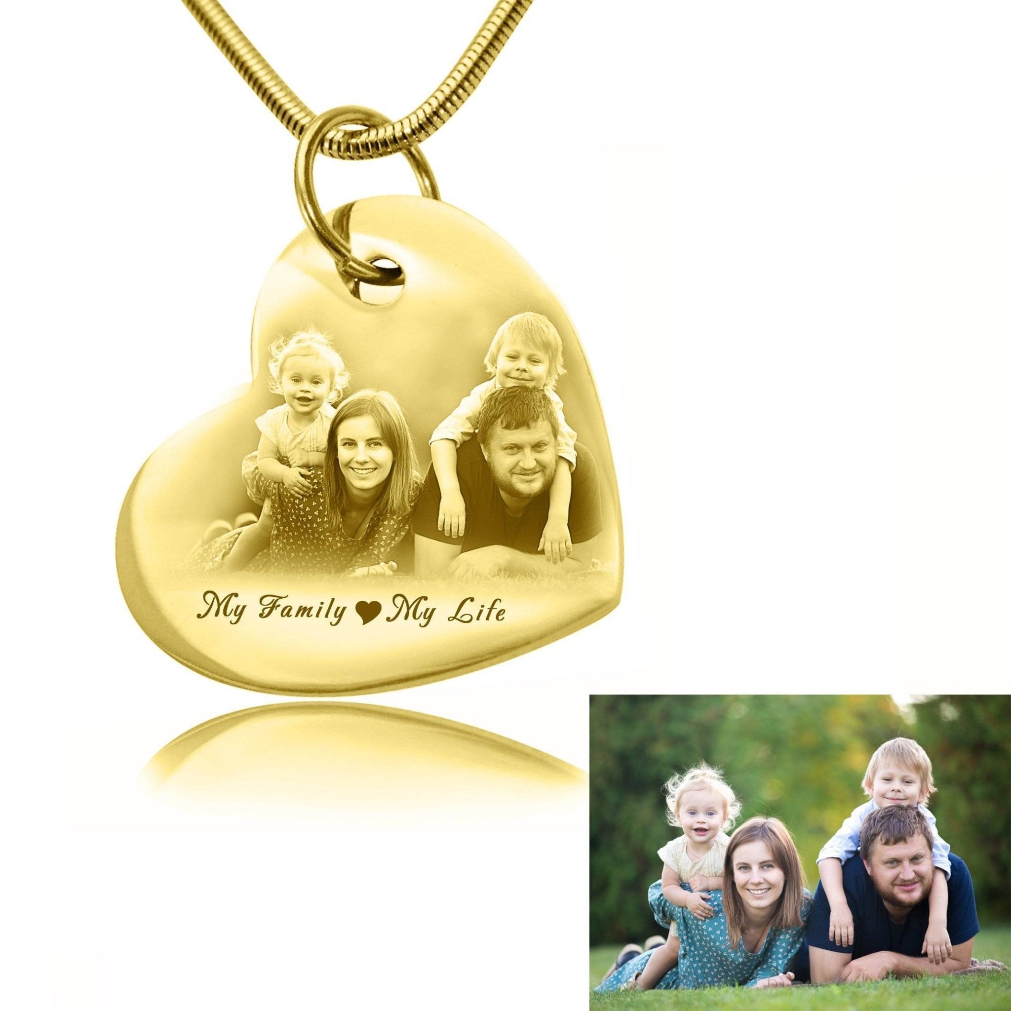 Bottom of My Heart Photo Necklace - Photo Jewellery by Belle Fever