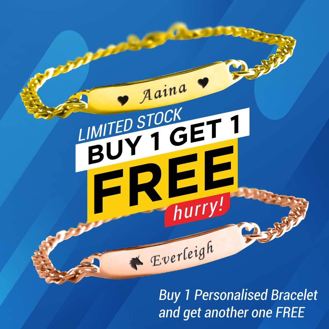 BUY ONE GET ONE Personalised Heart Bracelet - Deal