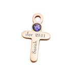 Cross Charm Birthstone for Dream Locket - Floating Dream Lockets by Belle Fever