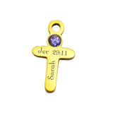 Cross Charm Birthstone for Dream Locket - Floating Dream Lockets by Belle Fever