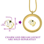 Feet Birthstone Charm for Dream Locket - Floating Dream Lockets by Belle Fever