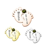 Feet Birthstone Charm for Dream Locket - Floating Dream Lockets by Belle Fever