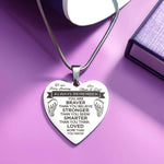 Heart Necklace - Always Remember - Memorial & Cremation Jewellery by Belle Fever