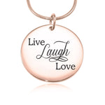 Live Laugh Love Necklace (Not Personalised) - Mothers Jewellery by Belle Fever