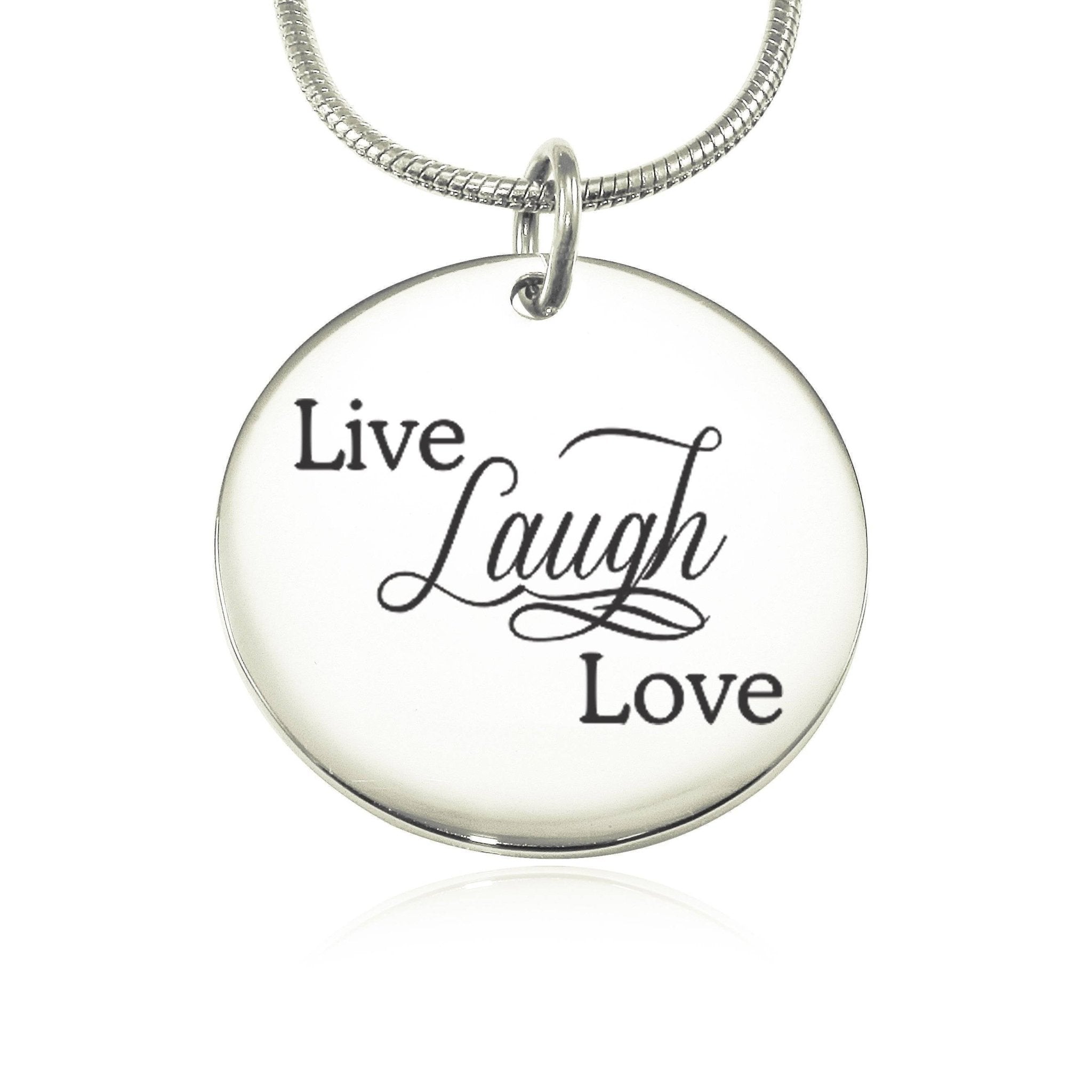 Live Laugh Love Necklace (Not Personalised) - Mothers Jewellery by Belle Fever