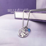 Melting Snowman Birthstone Necklace - Mothers Jewellery by Belle Fever