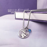 Melting Snowman Birthstone Necklace - Mothers Jewellery by Belle Fever