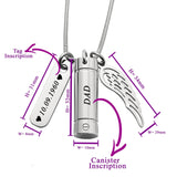 Memory Cremation Necklace - Memorial & Cremation Jewellery by Belle Fever