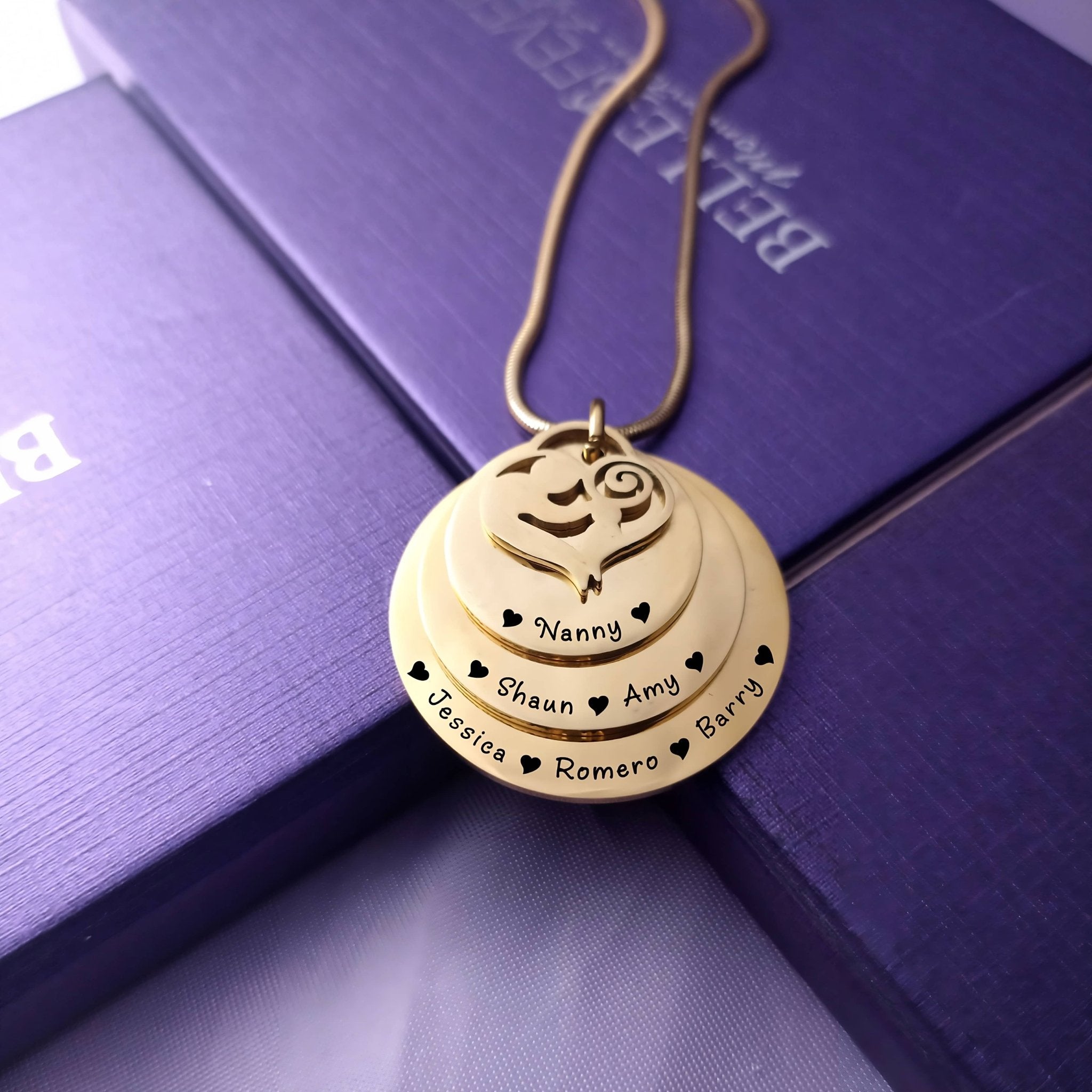 Mother's Disc Necklace - Mothers Jewellery by Belle Fever