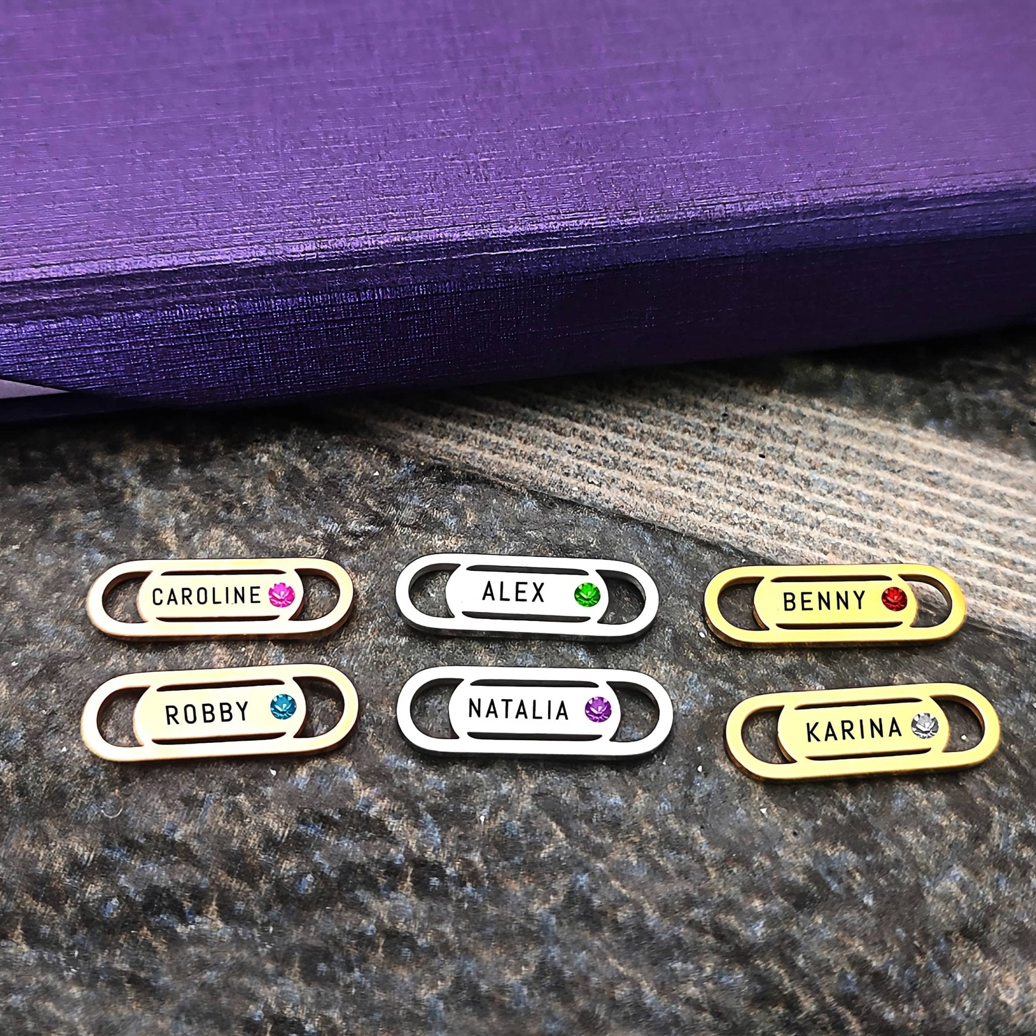 Name Link Charm With Birthstone | Endless Ties - Endless Ties by Belle Fever