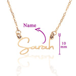 Personalised Signature Font Name Necklace with Birthstone Options - Name Necklaces by Belle Fever