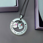 Sparkling Cant Be Replaced Birthstones Necklace - Double Feet - Mothers Jewellery by Belle Fever