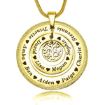 Sparkling Circles of Loved Ones Tree Personalised Necklace - Family Tree Necklaces by Belle Fever