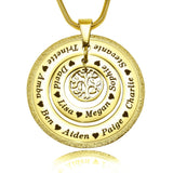 Sparkling Circles of Loved Ones Tree Personalised Necklace - Family Tree Necklaces by Belle Fever