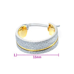 Sparkling Two Tone Hoop Earrings - Earrings by Belle Fever