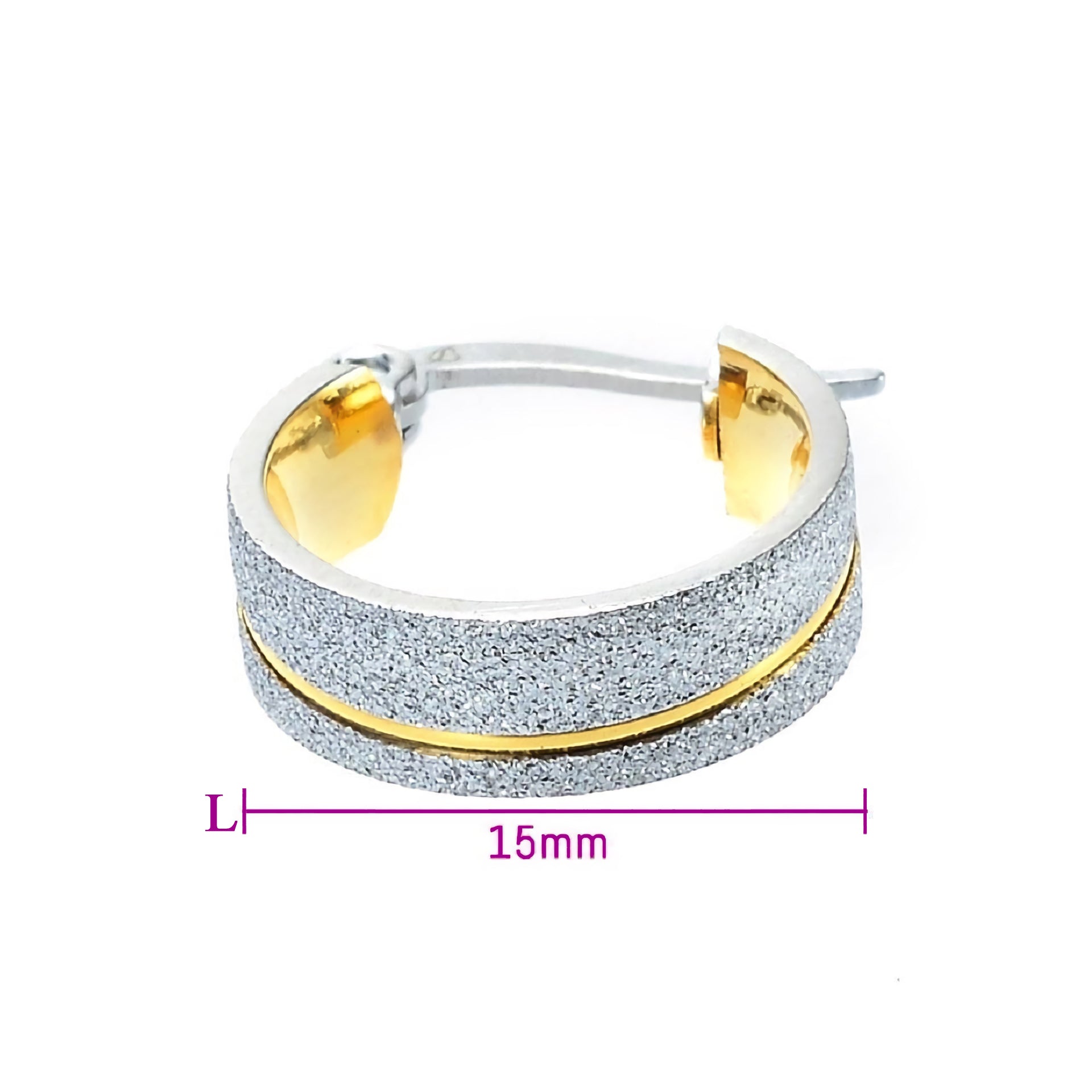 Sparkling Two Tone Hoop Earrings - Earrings by Belle Fever