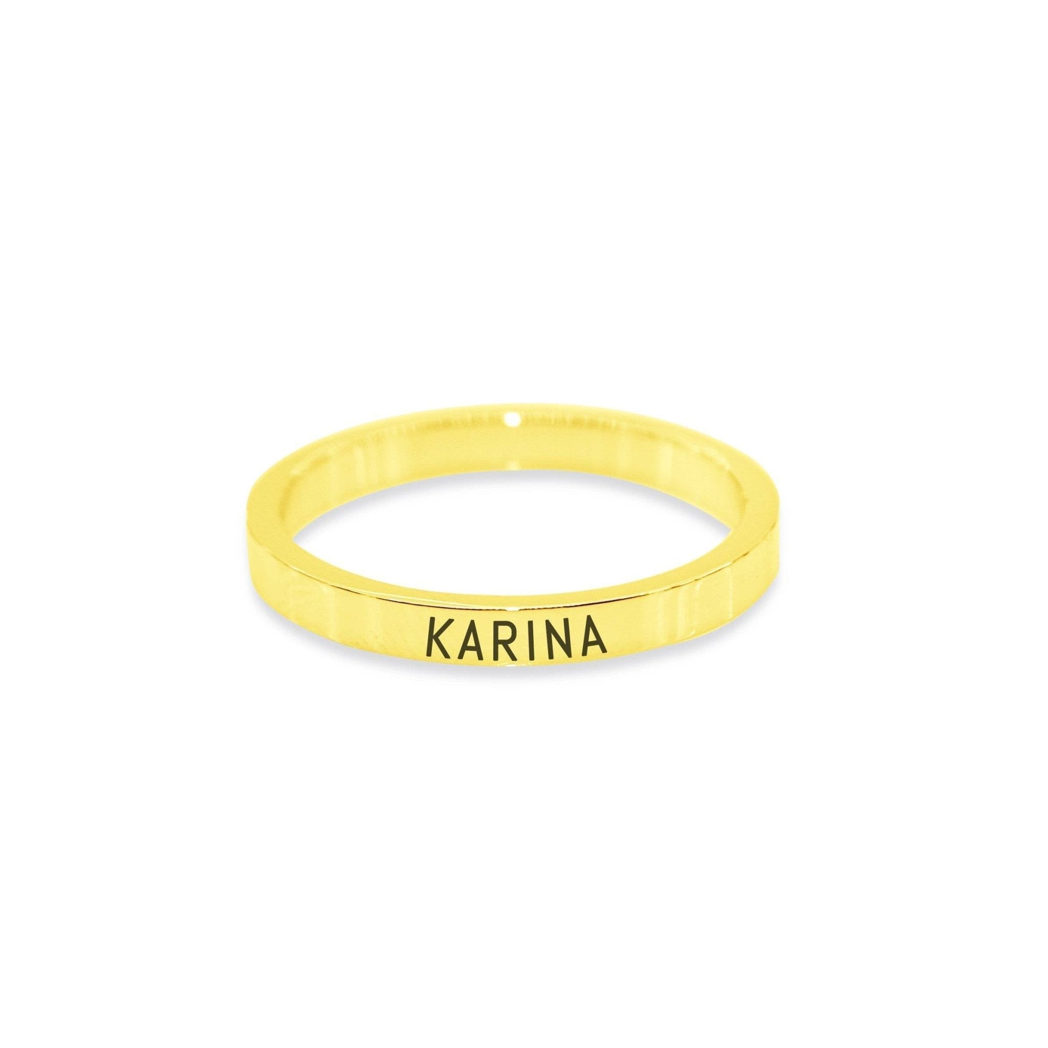 Stackable Personalised Classic Ring - Rings by Belle Fever
