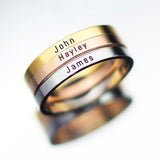 Stackable Personalised Classic Ring - Rings by Belle Fever