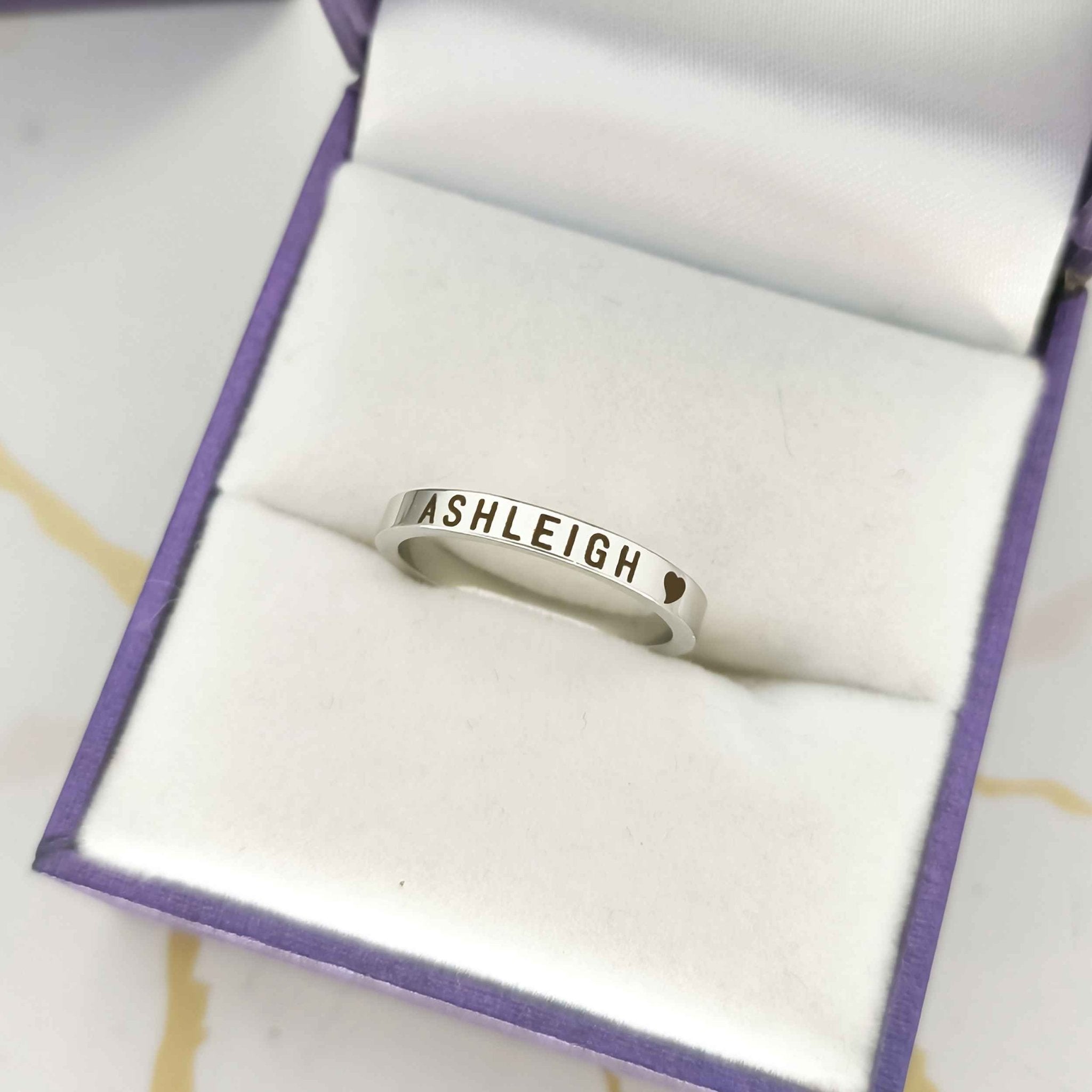 Stackable Personalised Classic Ring - Rings by Belle Fever