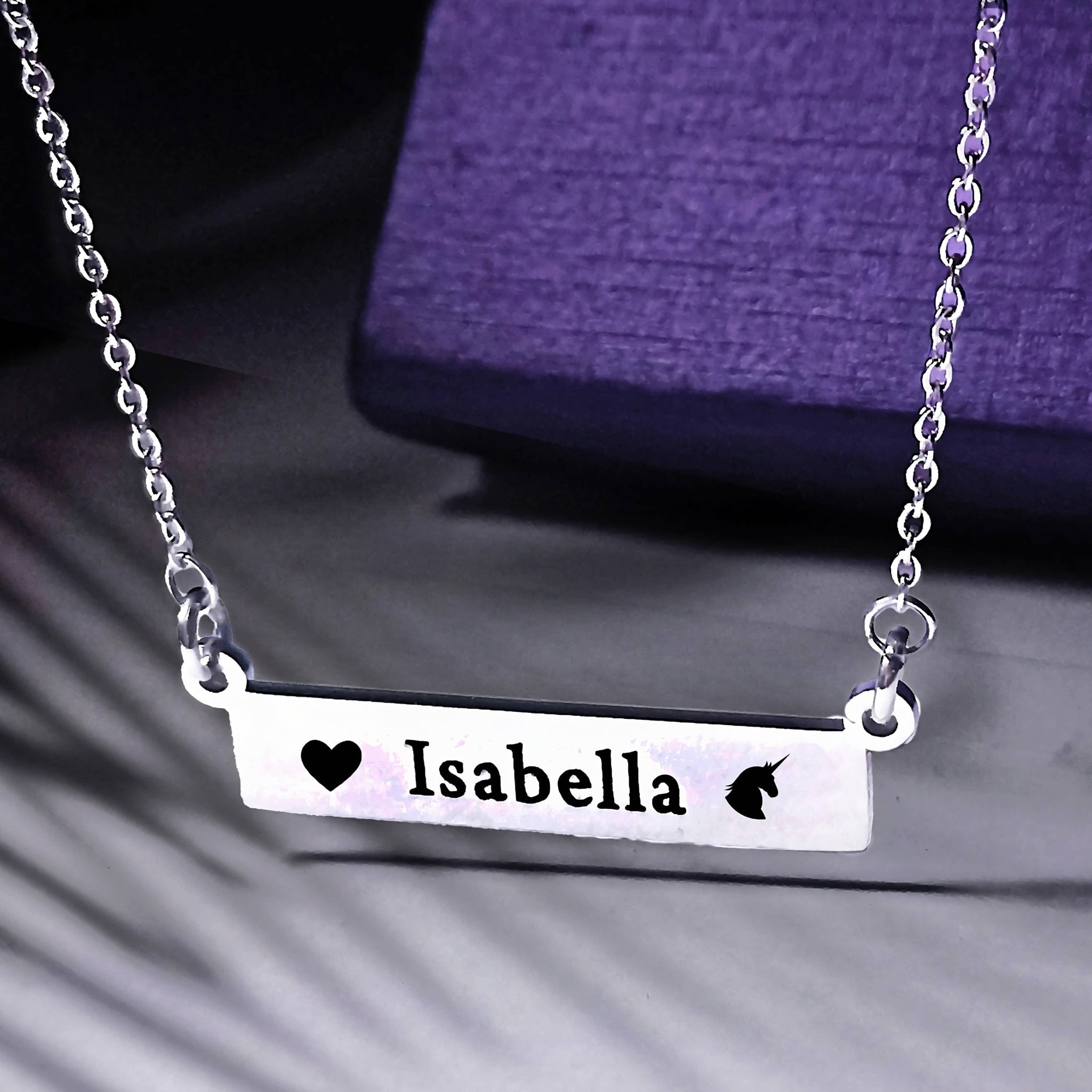 The Jess Name Bar Necklace - Name Necklaces by Belle Fever