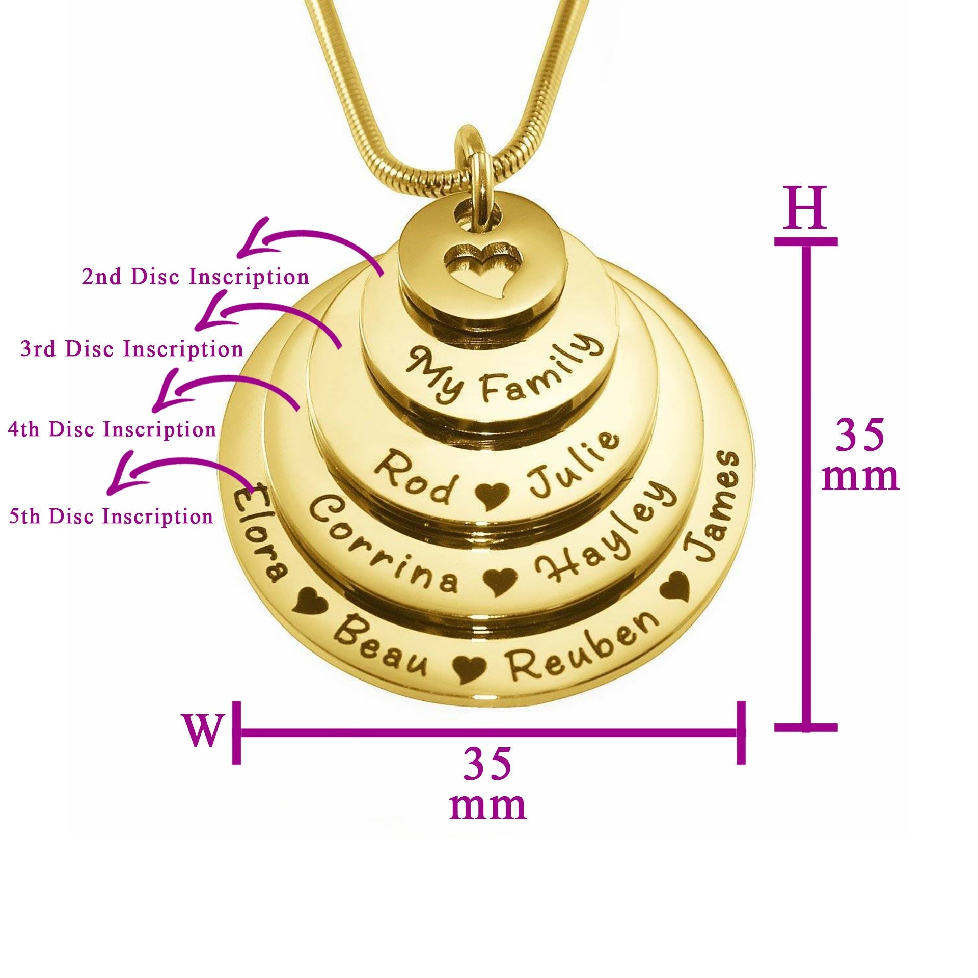 Tower of Love Necklace - Mothers Jewellery by Belle Fever