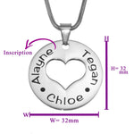 Triple Love Necklace - Mothers Jewellery by Belle Fever