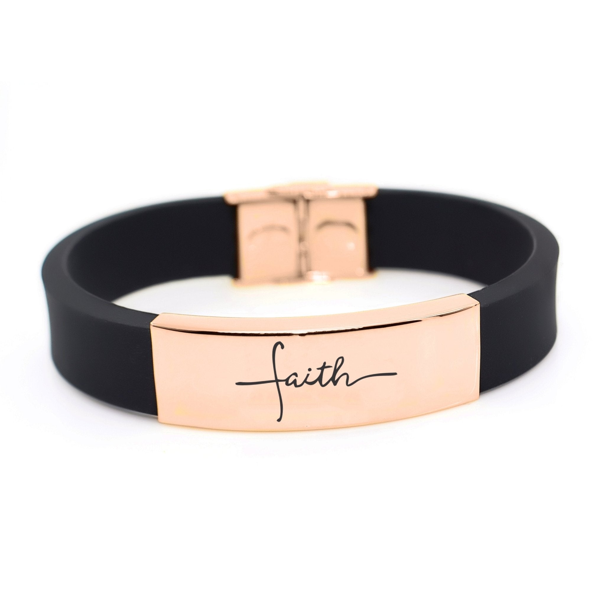 Uplifting Faith Silicone Wristband - Bangles & Bracelets by Belle Fever