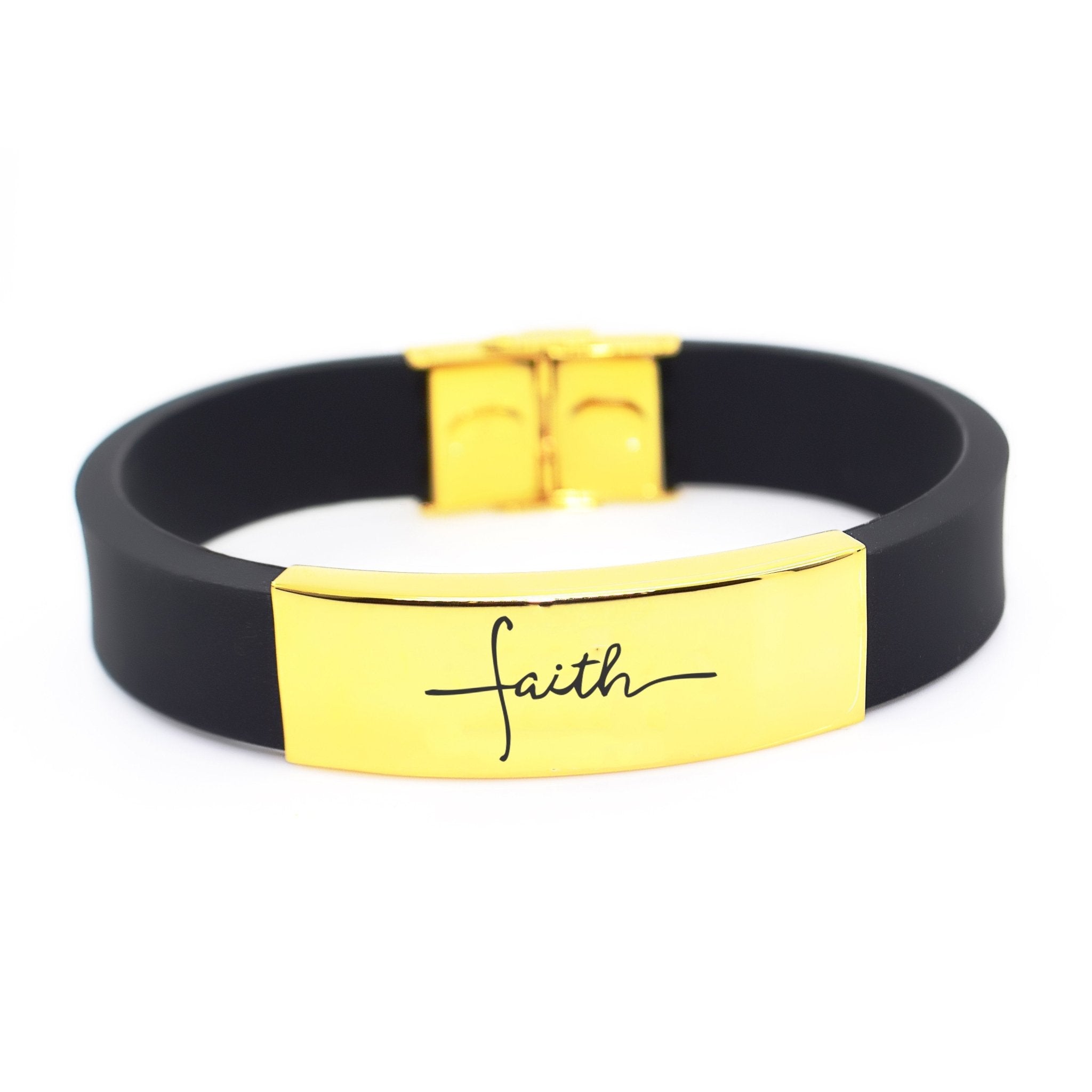 Uplifting Faith Silicone Wristband - Bangles & Bracelets by Belle Fever