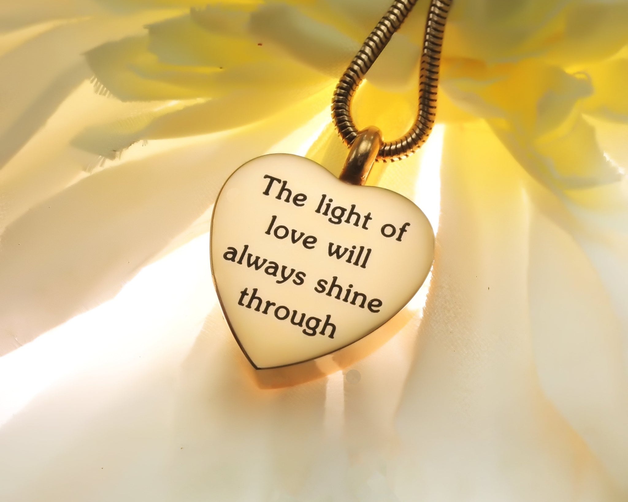 Heart Photo Personalised Cremation Necklace - BELLE FEVER
