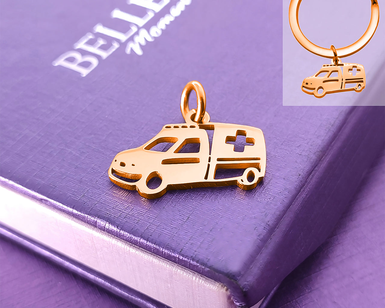 Ambulance Charm for Keyring