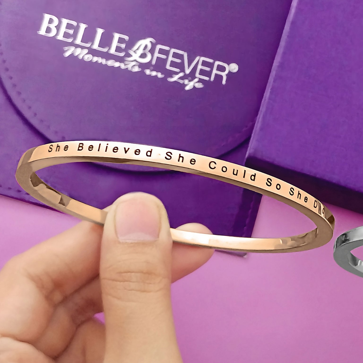 She Believed She Could | Inspirational Bangle