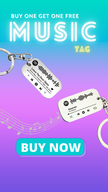 Keyring personalised with Spotify Code Buy One Get One Offer by Belle Fever Personalised Jewellery