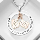 Cant Be Replaced Necklace - Double Feet