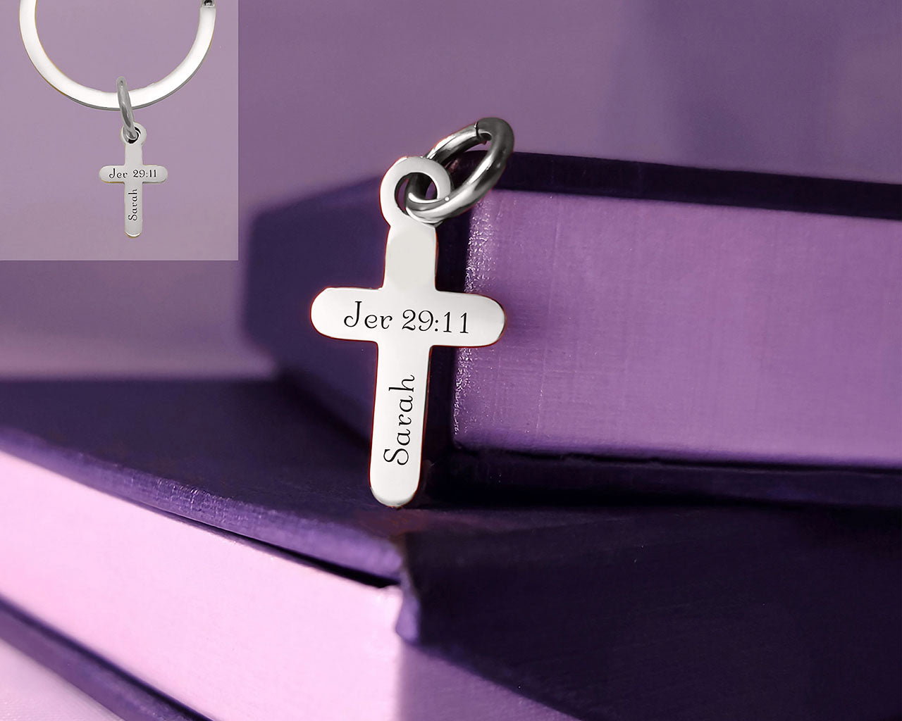 Cross Charm for Keyring