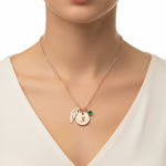 Silver Memorial Angel Necklace with Stone Charm, Memorial & Cremation Jewellery by Belle Fever, Remembrace gift