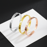 Belle Fever Endless Open Cuff Bangle — elegant silver, gold, and rose gold bangles handcrafted to symbolise timeless strength, love, and connection through minimalist design.