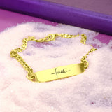Inspirational Faith Bar Bracelet