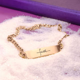 Inspirational Faith Bar Bracelet