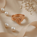 Footprint ring  by Belle Fever, engraved with name and date, elegant keepsake ring for mom honoring a newborn memory