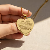 Gold Heart Necklace Always Here For You  in a hand - Memorial & Cremation Jewellery by Belle Fever