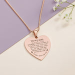Rose Gold Heart Necklace Always Here For You - Memorial & Cremation Jewellery by Belle Fever, perfect gift for daughter