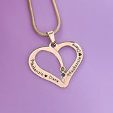 Love Hearts Birthstones Necklace