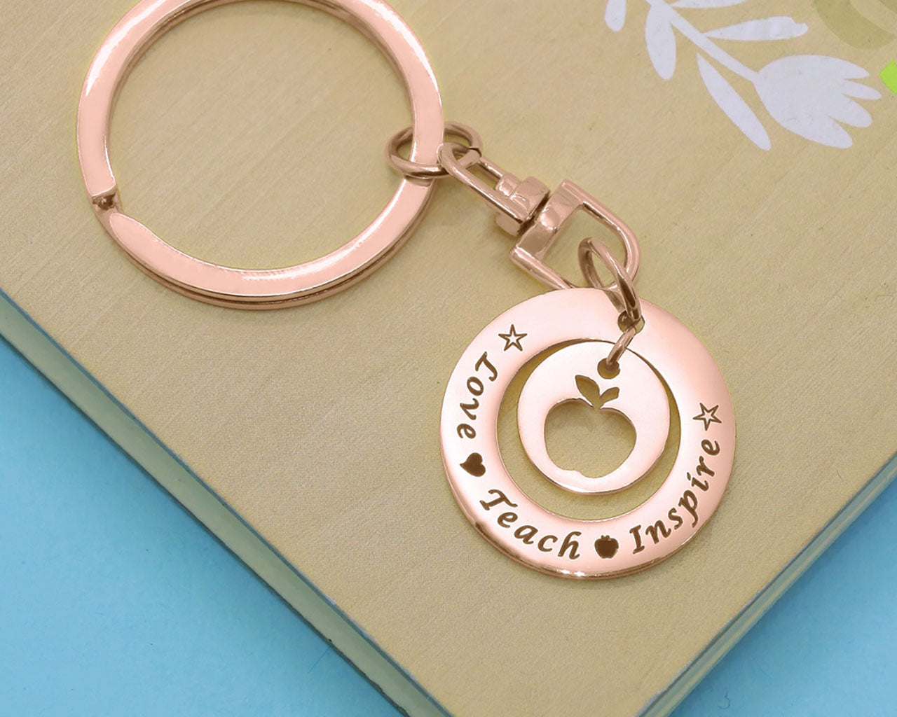 Love Teach Inspire Teacher Keyring