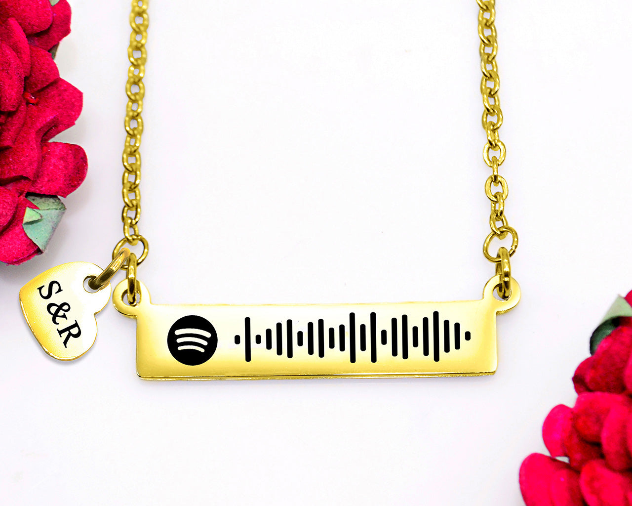Personalised Music Bar Necklace by Belle Fever